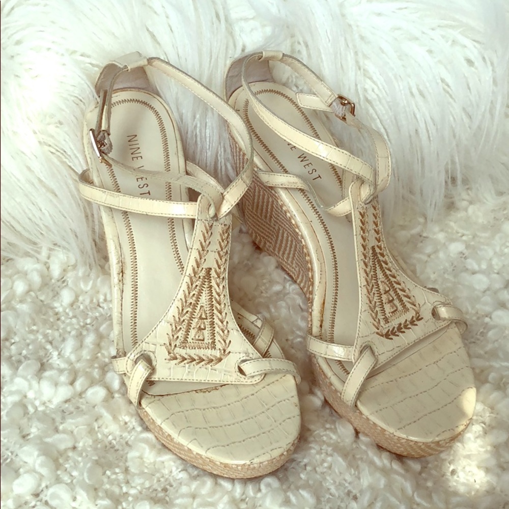 Cream Platform sandals